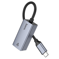 Контролер HOCO UA37 USB 3.0 to Ethernet - Мережевий адаптер 10/100/1000Mbps з дротом, Black, Blister Q100