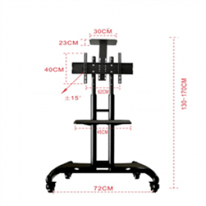 Кронштейн для TV PiPo PP- AVA 1500, 32 "-46" -65 ", до 45кг, кут нахилу ± 15 °, Black, Box