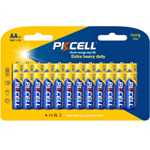 Батарейка сольова PKCELL 1.5V AA / R6, 24 штуки в блістері ціна за блістер, Q12