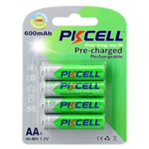 Акумулятор PKCELL 1.2V AA 600mAh NiMH Already Charged, 4 штуки в блістері ціна за блістер, Q12