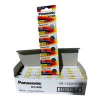 Батарейка літієва CR1220CH, PANASONIC, 3V, 35 mAh, 12.5x2mm, 0.8g, 5 шт у блістері (упак.100 штук) ціна за блист.