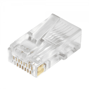Конектор Merlion RJ-45 8P8C UTP Cat-6 (50 шт/уп.) для наскрізного підключення