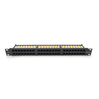 Патч-панель Ritar 48 портiв UTP DUAL кат 5Е 19 "1U НЕ екранована чорна Q10