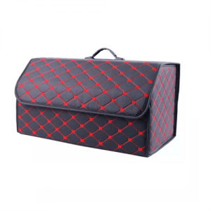 Складаний шкіряний автомобільний органайзер 400*320*300, Black-Red
