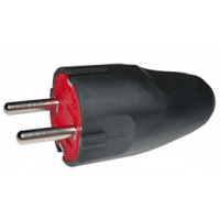 Вилка із заземленням 10/16А 250V A712B, Black, Q35