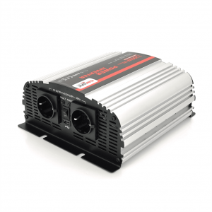Інвертор напруги Carspa-1200-122 (1200Вт), 12/220V, approximated, 1Shuko, USB, клеми, Box Q4