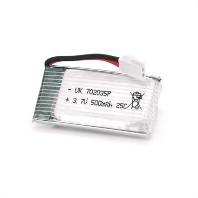 Акумулятор 7*20*35P 25C, 3.7V (500mAh), 2 контакти