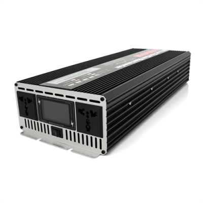 Інвертор напруги YOSO з правильною синусоїдою, 8000W, 12/220V-4000W, 2 універсальні розетки, LED Display, затискачі, клемні дроти, Q4