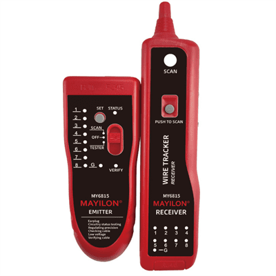 Кабельний тестер Mayilon MY-6815, RJ-45+RJ11