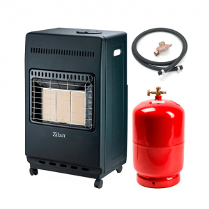 Газовый обогреватель ZILAN ZLN2830 (23884) + (21375) баллон 12Л,+ (32717) мощность 4200Вт, расход газа: 300 г/ч, Box