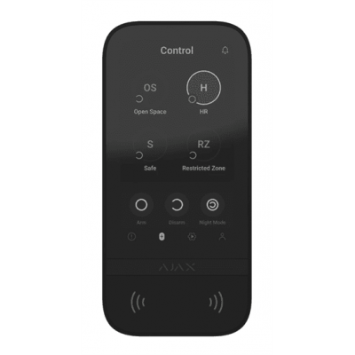 Безпроводова сенсорна клавіатура Ajax KeyPadTouchScreen black