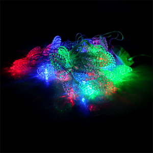 Гірлянди 40LED (Серце) Red / Green / Blue / Yellow, 1 режим, 5метров, прозора ізоляція, Пакет