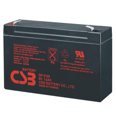 Акумуляторна батарея CSB GP6120, 6V 12Ah (150 x 50 x 95 (100) Q10