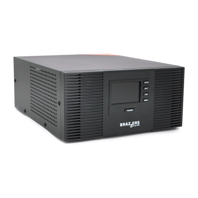 ДБЖ BRAZZERS BRSW-LFP-1200-12 (1000Вт), під зовнішній АКБ 12V(LiFePo4/GEL/AGM), струм заряду 10/20A, BOX