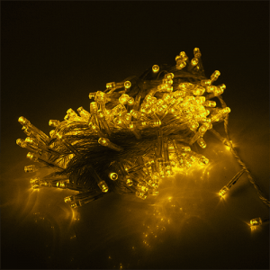 Гірлянди 500LED (Діод) Yellow, 8 режимів, 25метров, прозора ізоляція, BOX
