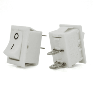 Перемикач ON-OFF KCD1-101, 250VAC / 6A, 2 контакта, White, Q200