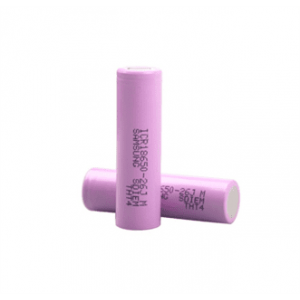 Акумулятор 18650 Li-Ion Samsung ICR18650-26J, 2600mAh, 5.2A, 4.2 / 3.6 / 2.5V, PINK, 2 шт в упаковці, ціна за 1 шт