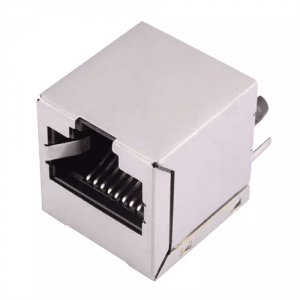 Гніздо RJ45 з інтерфейсом 8P8C, вертикальний, під пайку, White