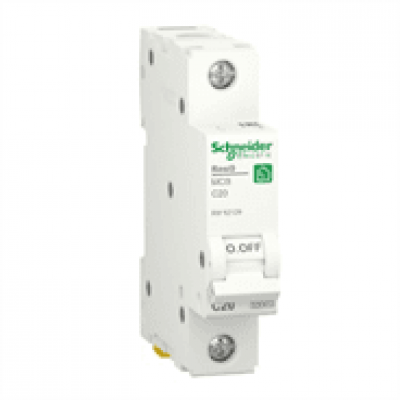 Автоматичний вимикач Schneider RESI9 20А, 1P, крива С, 6кА