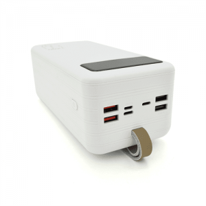 Powerbank TX-60 60000mAh, кабелю USB: Micro, Lighting, Type-C, White/Black, (1250g), Blister