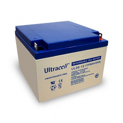 Акумуляторна батарея Ultracell UL26-12 AGM 12V 26 Ah (167x 175 x 125) White Q1/180