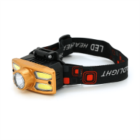 Налобний ліхтарик Bailong HX-209,1 led 3W, 4 Led Cob, 4 режими, корпус-пластик, водостійкий, ip44, sensor, живлення АКБ вбудований, USB micro кабель, 4500K, BOX