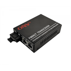 2х портовий медіаконвертор ONV-0110S-SCX-S2-A, 2*100М RJ45 + 1*SC порт (1310/1550nm, 20km)