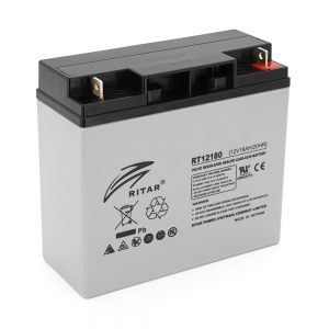 Акумуляторна батарея AGM RITAR RT12180GL5, Gray Case, 12V 18.0Ah (181х77х167 ) Q4