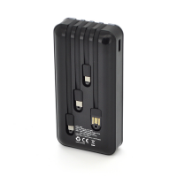 Powerbank BLIC BPB6 20000mAh, 2.1A, 4 кабелі: Type-C, Lighting, Micro, USB, Black, 0,450kg, Box