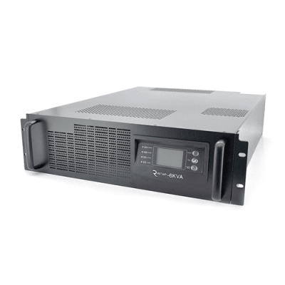 Інвертор з правильною синусоїдою ONLINE Ritar RT-6KL-LCD, RACK 6000VA (5400Вт), 192В, Струм макс. 5A, під зовнішній АКБ, (482*600*130)