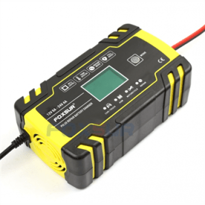 Автоматичне ЗУ для акумулятора 12V / 24V (MF, WET, AGM, GEL), FBC122408D, 100-240V, DC 13.8 / 27.6V, Струм заряду 12V / 8A 24V / 4A, LCD, крокодили в комплекті