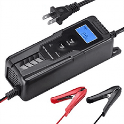 Автоматичне ЗУ для акумулятора 6V / 12V (4,5-100Ah) (MF, WET, AGM, GEL), R12, 100-240V, Струм заряду 6V / 2A, 12V / 4A, LCD, крокодили в комплекті