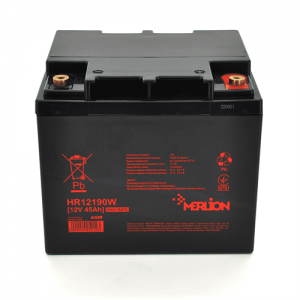 Аккумуляторна батарея MERLION HR12190W, 12V 45Ah ( 196 х 165 х 173 (173) )