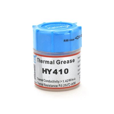 Паста термопровідна HY-410 15g, банка, White,> 1,42W / m-K, <0.262 ° C-in² / W, -30 ° ≈280 °, В'язкість -1K cPs, OEM Q40