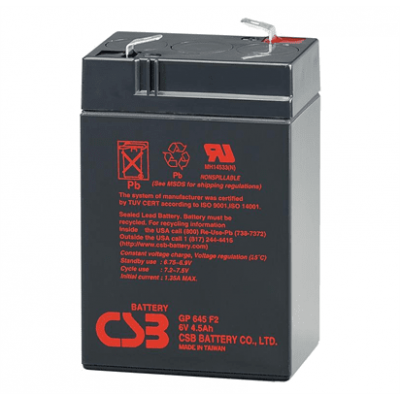 Акумуляторна батарея CSB GP645, 6V 4.5Ah Q20