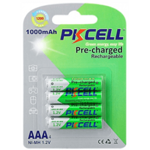 Акумулятор PKCELL 1.2V AAA 1000mAh NiMH Already Charged, 4 штуки в блістері ціна за блістер, Q12