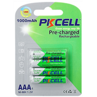 Акумулятор PKCELL 1.2V AAA 1000mAh NiMH Already Charged, 4 штуки в блістері ціна за блістер, Q12