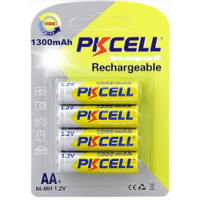 Акумулятор PKCELL 1.2V AA 1300mAh NiMH Rechargeable Battery, 4 штуки в блістері ціна за блістер, Q12