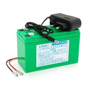 Аккумуляторна батарея літіева QSuo 12 V 12A с елементами Li-ion 18650 (150X65X94) вага 964 грамм + зарядний пристрій 12,6V 1A