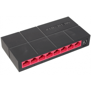 Комутатор Mercury SG108M 8 портів Ethernet 10/100 Мбіт / 1000 Мбіт / сек, BOX Q40