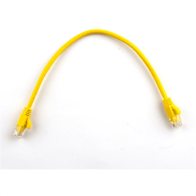 Патч-корд литий RITAR, CCA, UTP, RJ45, Cat.5e, 0,3m, жовтий Q710