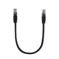 Патч-корд литой RITAR, CCA, UTP, RJ45, Cat.5e, 0,3m, черный Q710