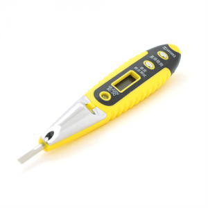 Індикатор-викрутка LD-805 для тестування напруги 12-220V, цифрова індикація, чорно-жовта ручка