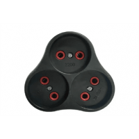 Розетка трійник без заземлення AK303B, Black, Q12