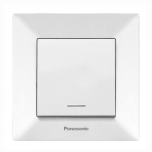 Вимикач Panasonic Arkedia Slim одноклавішний з підсвіткою, білий