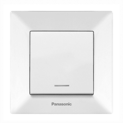 Вимикач Panasonic Arkedia Slim одноклавішний з підсвіткою, білий