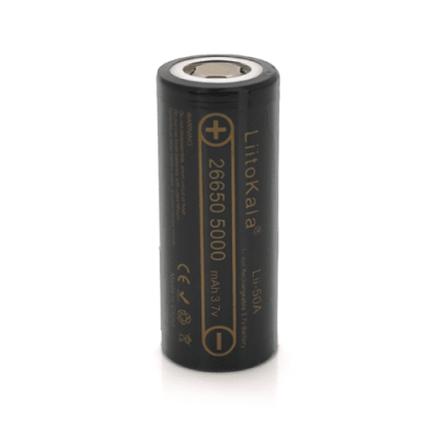 Акумулятор 26650 Li-Ion LiitoKala Lii-50A, 5000mah (5100-5500mah), 25A, 3.7V (2.5-4.2V), 2 шт в упаковці, ціна за 1 шт
