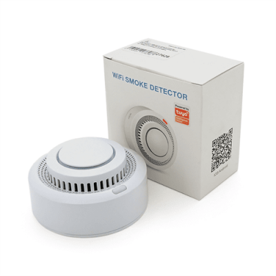 Автономний WiFi датчик диму із сиреною YOSO Dsmoke WIFI-00 TUYA живлення ААА 2 шт. батареї в комплект не входять