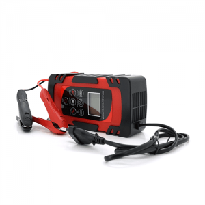 Автоматичний ЗП для акумулятора DEMUDA 12V/24V (MF,WET,AGM,GEL), AC110/220V, DC:14,8В/29,6В, Струм заряду 12V/6A, 24V/4A, LCD, затискачі