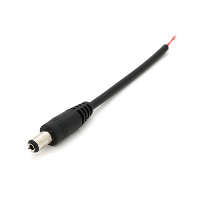Роз'єм живлення DC-M (D 5,5x2,5мм) => кабель довжиною 10см blac, Black plug OEM Q1000
